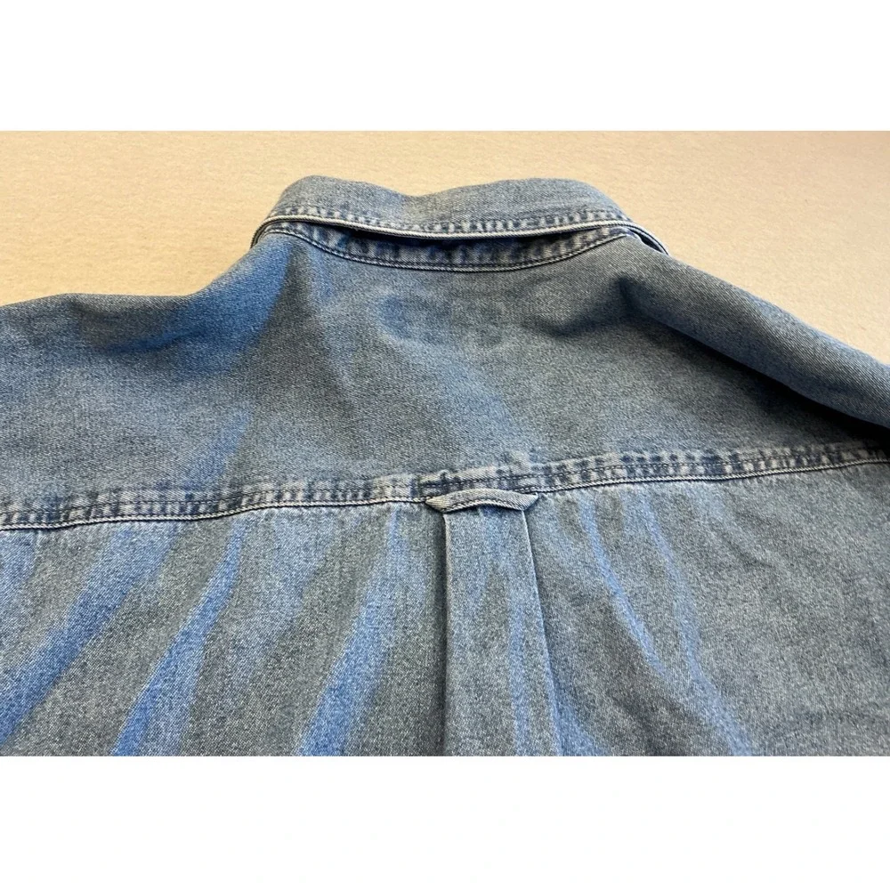 Swingster Vintage IBM Denim Button Down Shirt Blue Long Sleeve XL Tech Corporate